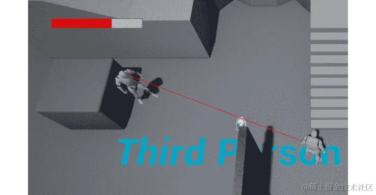 图 8.33：随着玩家角色失去生命值，进度条被清空