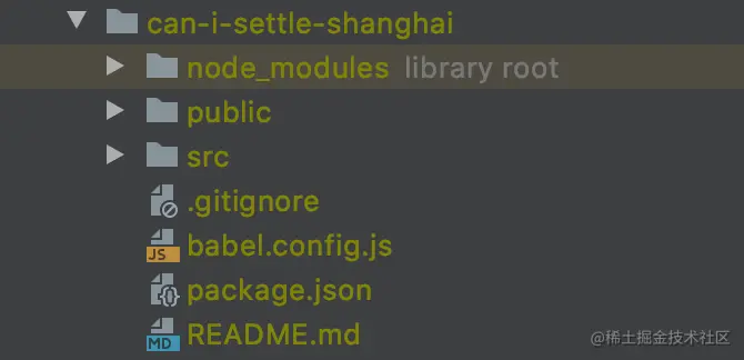 生成的项目文件