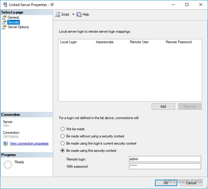 QuickBooks to SQL Server - Linked Server Property
