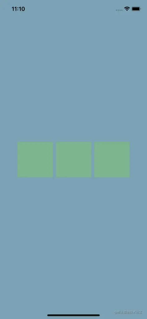 Flex Direction Property Creating Row Of Three Green Squares On Mobile Screen