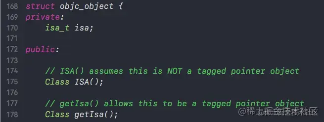 objc_object内部分代码