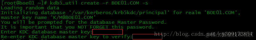 创建Kerberos数据库