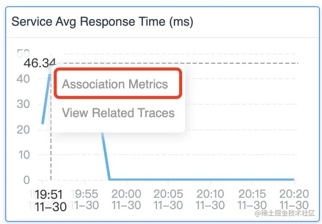 图 9：SkyWalking 用于查看相关指标的选项。