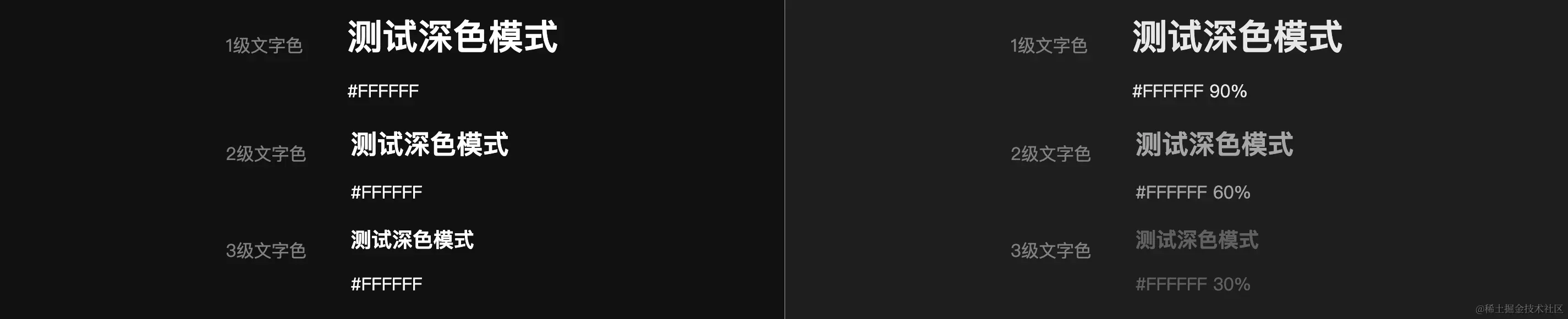 左边的是自动适配的浅色深色，右边是自定义适配的浅色深色