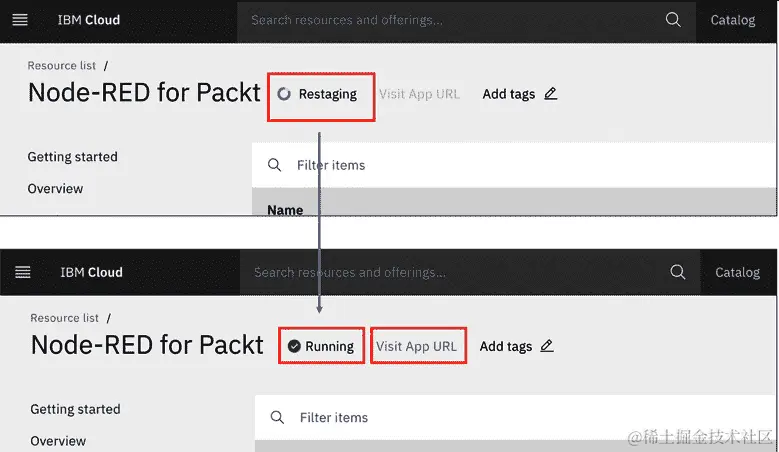 图 7.23 – 检查 Node-RED 服务的 Node.js 运行时状态