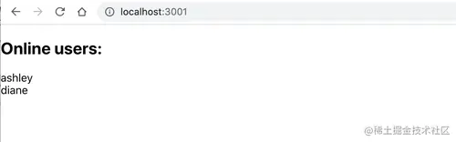 Screenshot showing both users in list
