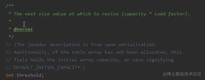 HashMap-扩容阈值
