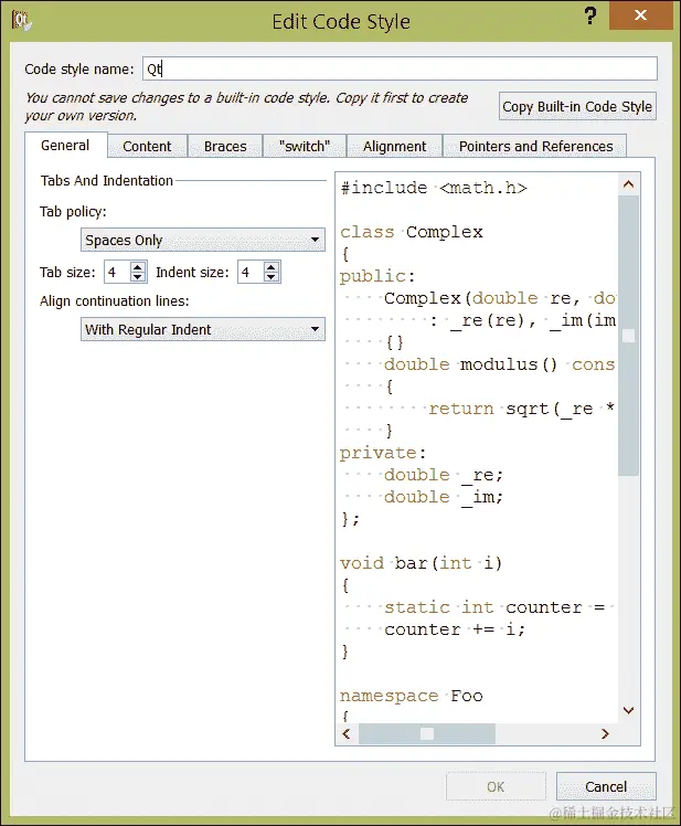 配置编码风格和编码格式选项