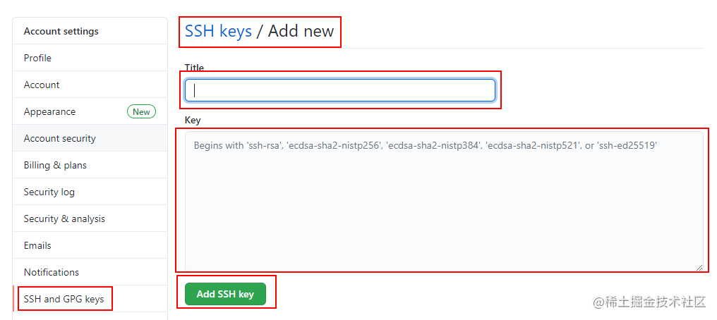 github ssh keys