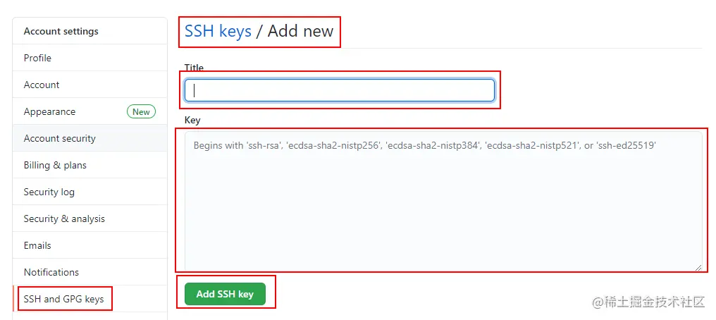 github ssh keys
