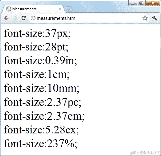 几乎相同大小的不同测量