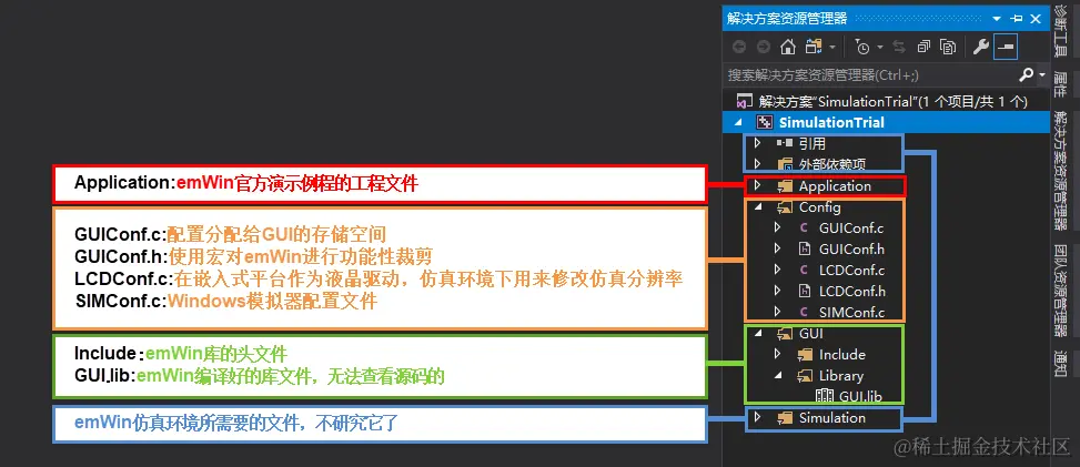 emWin仿真工程文件介绍