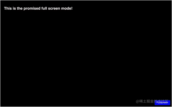 The promised full-screen view