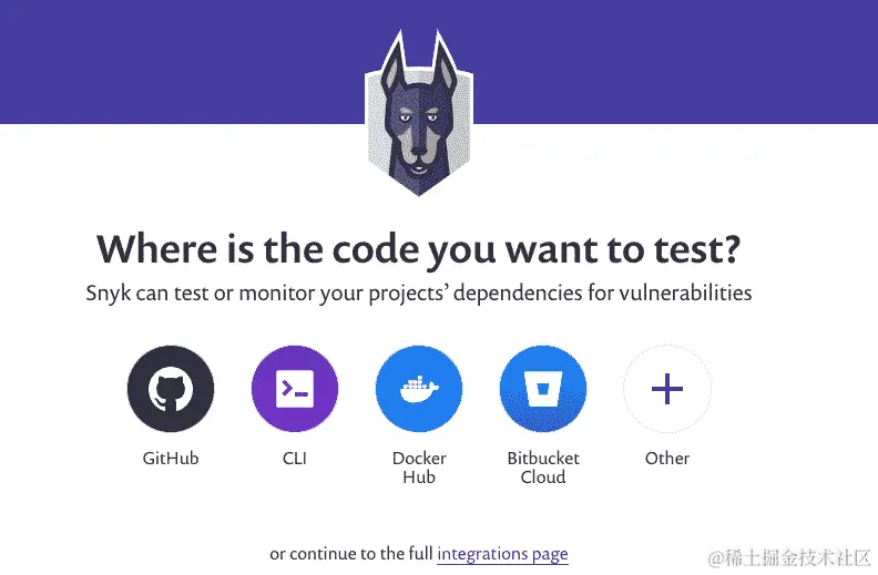 图 11.2：使用 Snyk 开始安全扫描