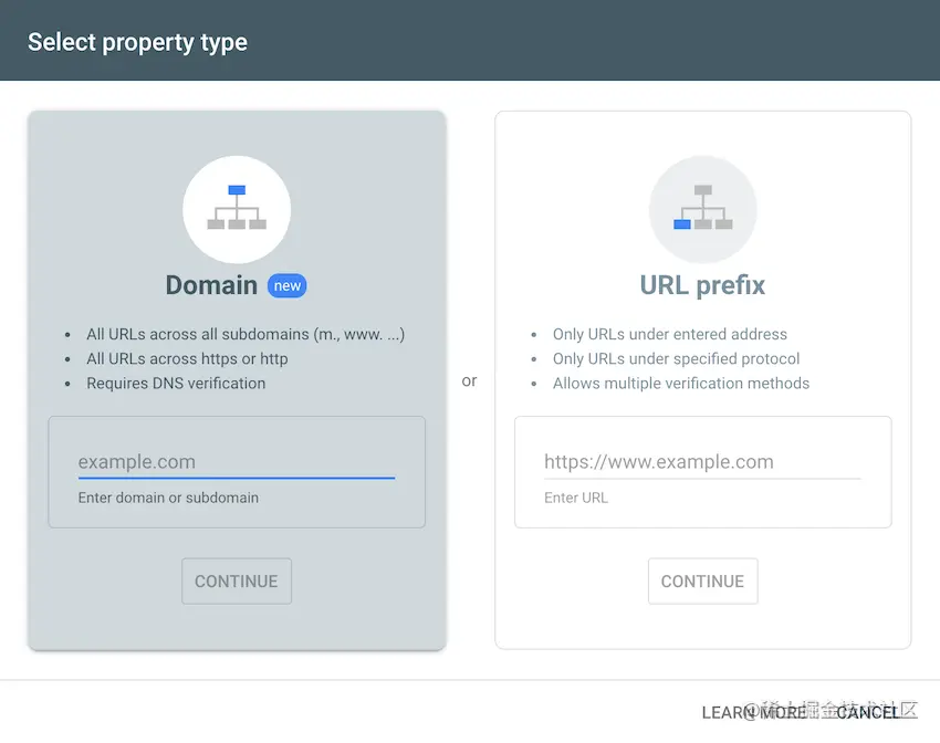 When registering your WordPress website you can choose between Domain name and URL prefix