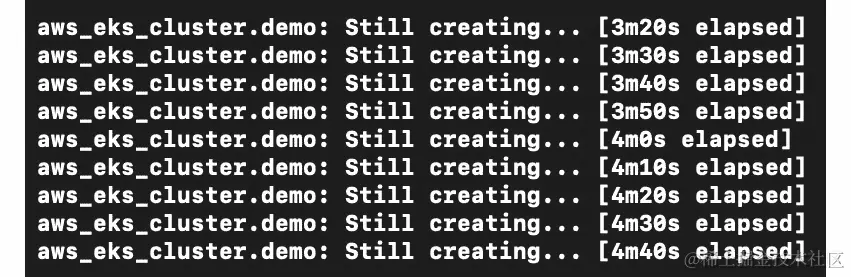 图 12.6：为我们的 EKS 集群创建资源
