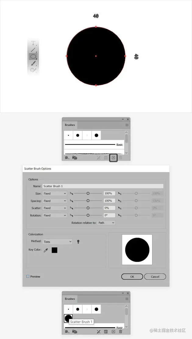 circle scatter brush