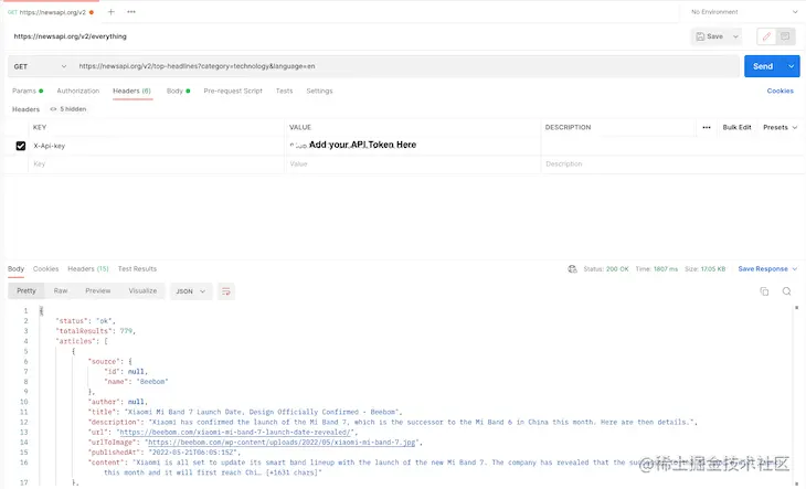 Top Headlines Endpoint
