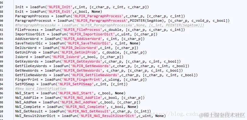 nlpir中的方法 源码