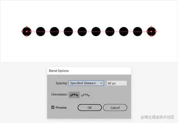 line specified distance