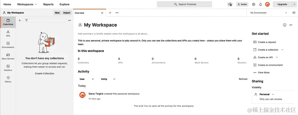 图 4.6 – 我的工作空间    