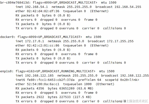 图 6.9：分析新创建的 Docker 网络的桥接网络接口