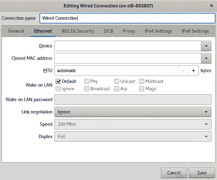 图 6.5 - 编辑网络连接的对话框