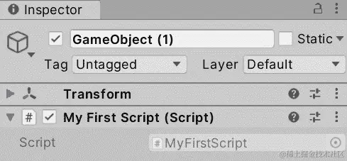 图 13.8 – 我们的脚本添加到游戏对象
