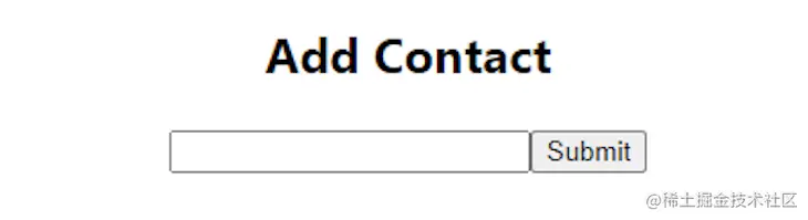 Add Contact Field With Submit Button