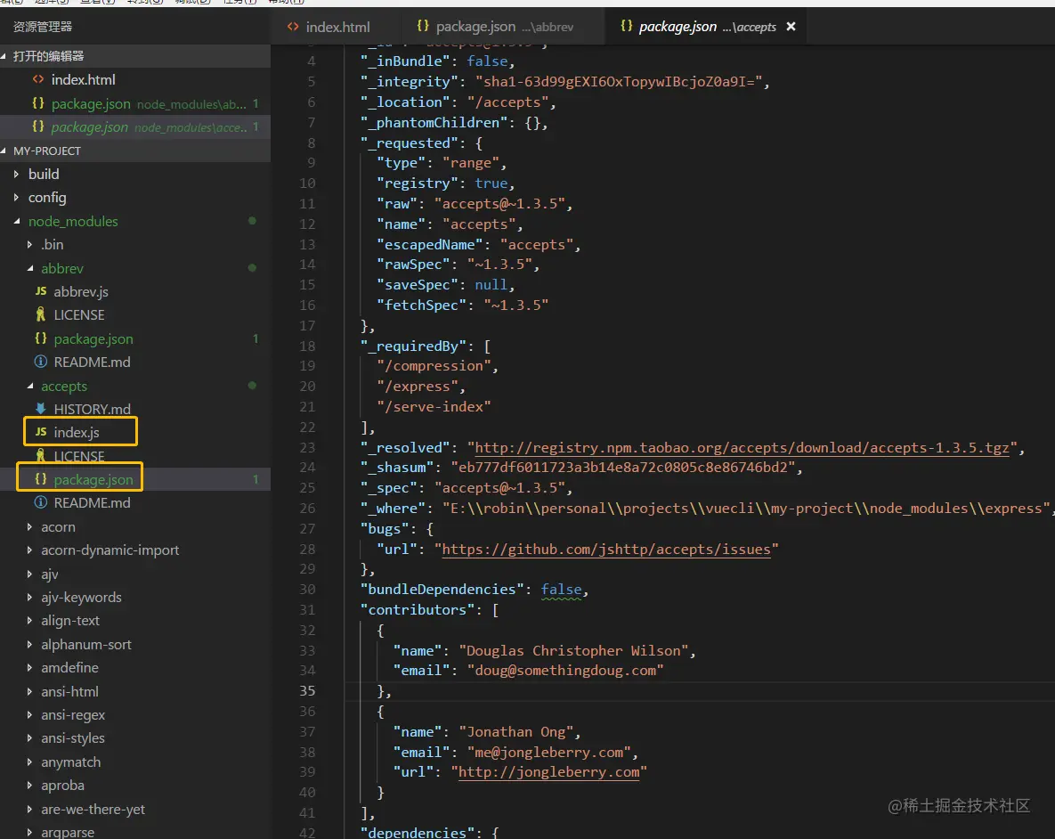 index.js作为入口js文件