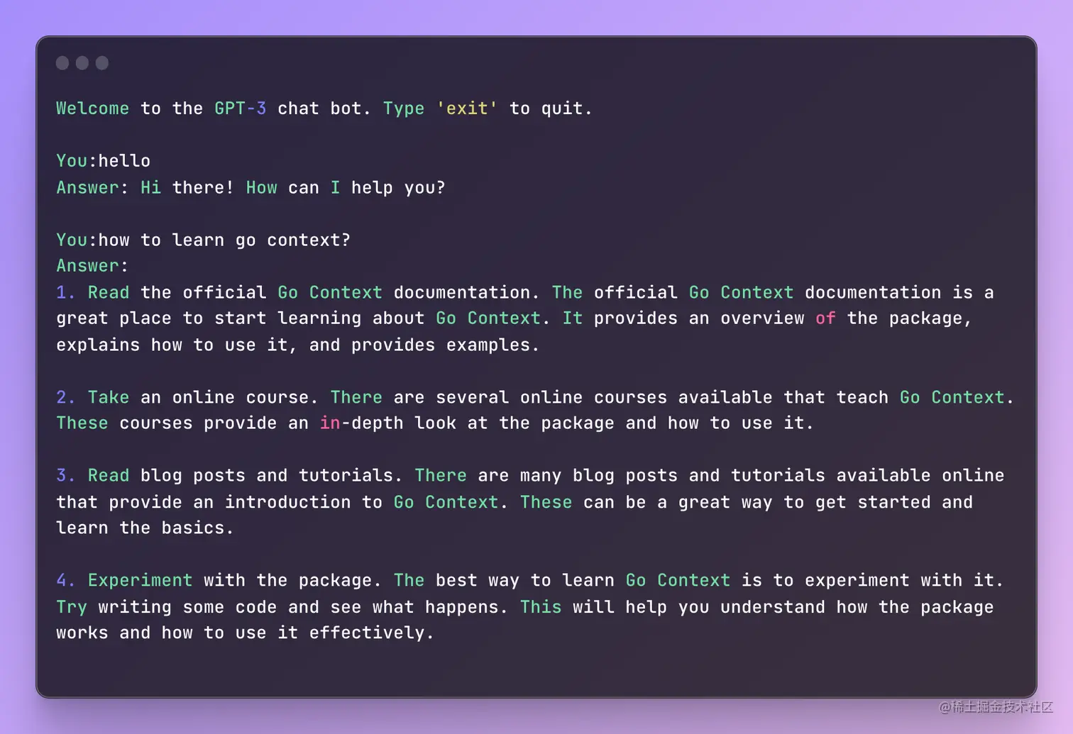 CLI ChatBot Power By Gpt3