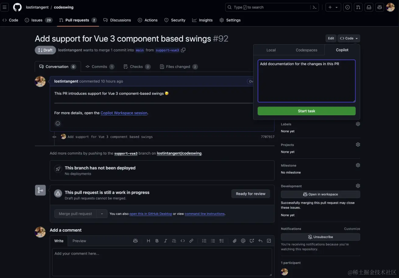 Copilot Workspace是GitHub对人工智能驱动的软件工程的诠释软件开发的未来是人工智能驱动的集成开发环境- 掘金