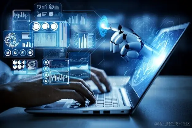 Photo future artificial intelligence robot and cyborg.