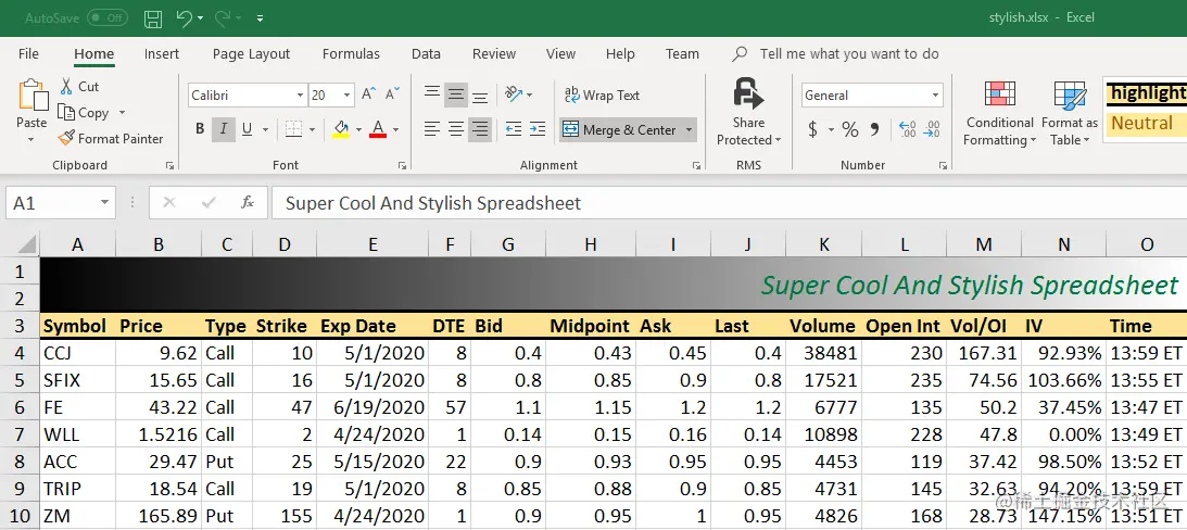 openpyxl named styles example