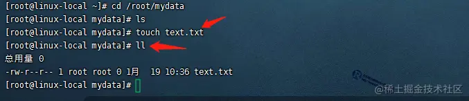 创建text.txt文件