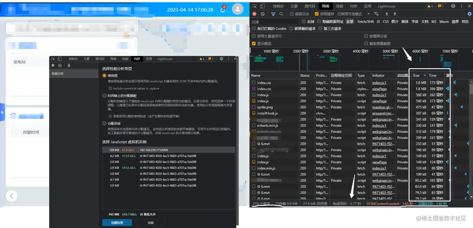 资源较大的页面