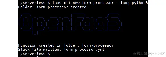 图 9.61：创建 form-processor 函数