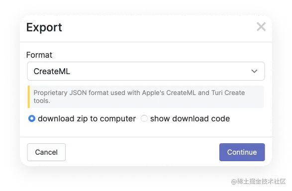 The Core ML flow from data training to app implementation