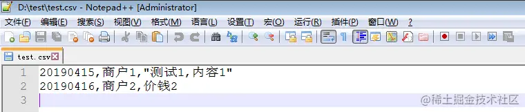 csv 文件内容。无中文乱码。