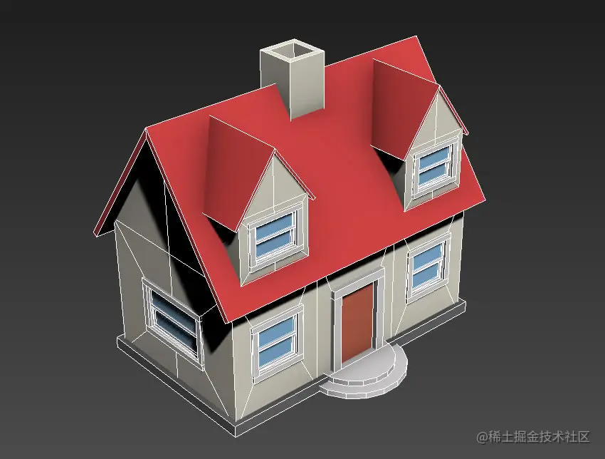 Image of the final coloured house