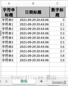 根据头对象和列表向一个工作表中写一个表格