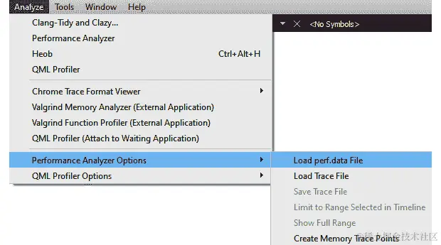 图 12.15 - 上下文菜单显示性能分析器选项