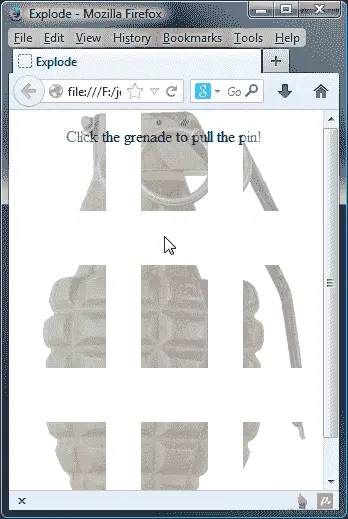 页面上元素的爆炸