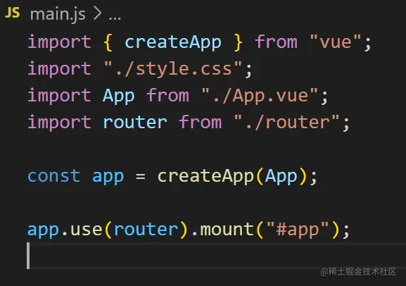 main.js引入router并使用示例