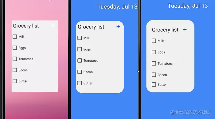 △ 对比原有风格、自动圆角效果以及带有圆角和 padding 的效果