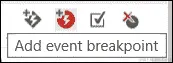添加事件断点