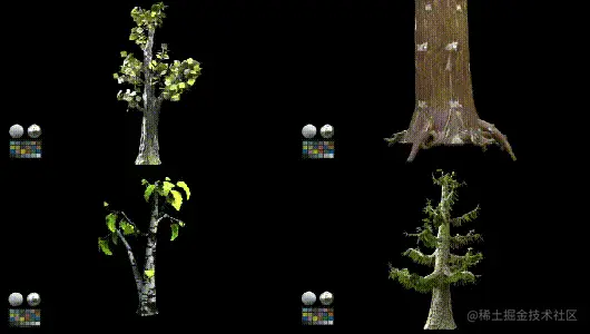 树林中植物建模 - 瑞云渲染