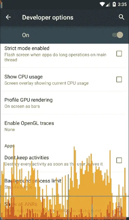 Android 设备调试选项