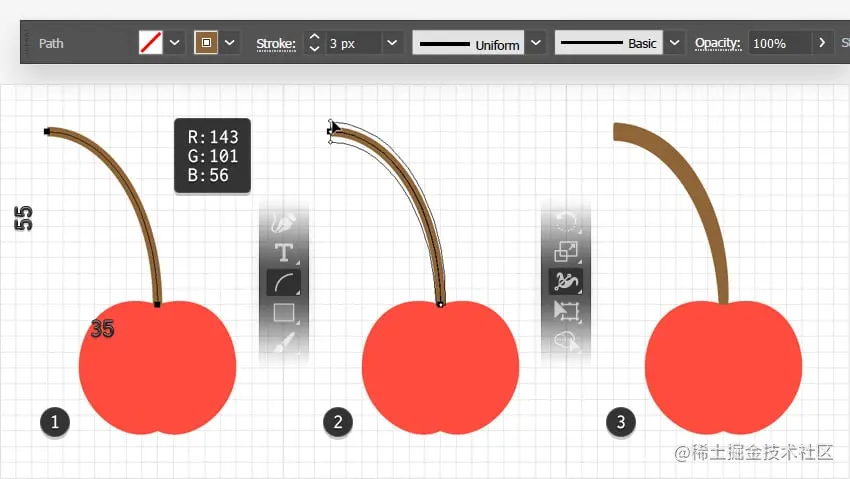 使用描边宽度工具