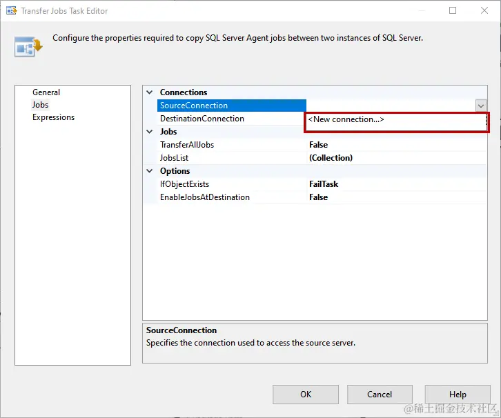 Configure SourceConnection